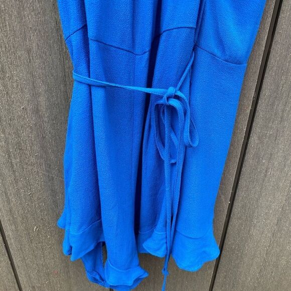 Flynn Skye Blue Wrap‎ Shorts Romper - Picture 5 of 9